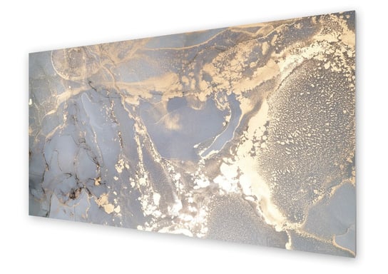 Panel kuchenny HOMEPRINT Piękny złoto biały marmur 100x50 cm HOMEPRINT