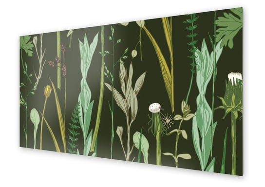 Panel kuchenny HOMEPRINT Polne zioła i kwiaty 125x50 cm HOMEPRINT