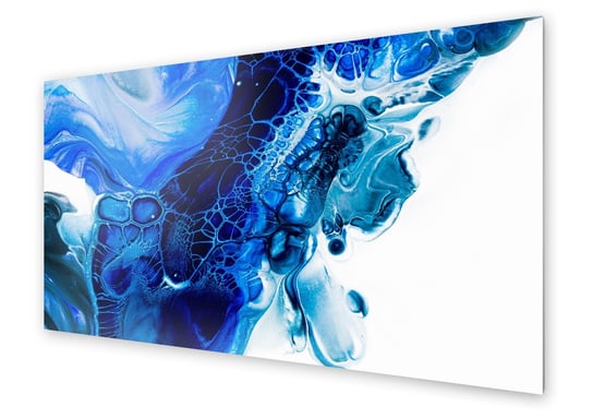 Panel kuchenny HOMEPRINT Pouring biało niebieski 125x50 cm HOMEPRINT