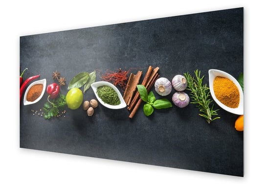 Panel kuchenny HOMEPRINT Różne zioła i przyprawy 100x50 cm HOMEPRINT