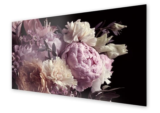 Panel kuchenny HOMEPRINT Różowa kompozycja kwiatowa 100x50 cm HOMEPRINT