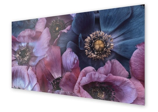 Panel kuchenny HOMEPRINT Różowe kwiaty anemony 120x60 cm HOMEPRINT