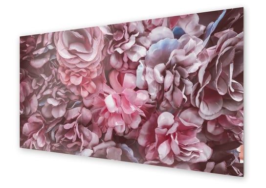 Panel kuchenny HOMEPRINT Różowe sztuczne róże 125x50 cm HOMEPRINT