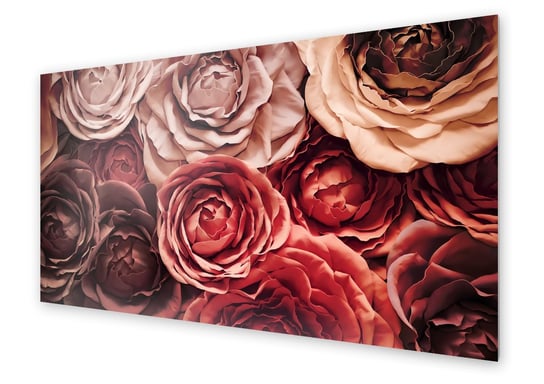 Panel kuchenny HOMEPRINT Sztuczne czerwone kwiaty 140x70 cm HOMEPRINT