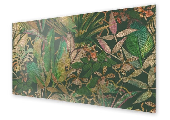 Panel kuchenny HOMEPRINT Tropikalne kwiaty egzotyczne 100x50 cm HOMEPRINT