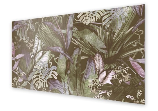 Panel kuchenny HOMEPRINT Tropikalne kwiaty egzotyczne 125x50 cm HOMEPRINT