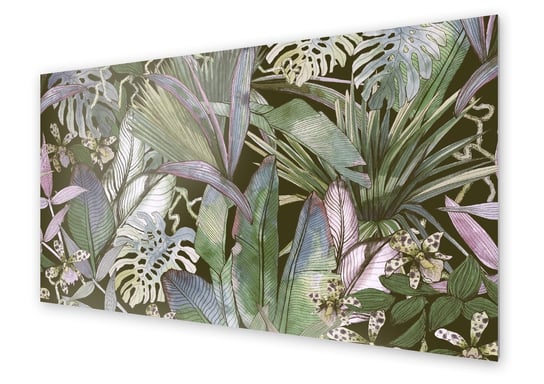 Panel kuchenny HOMEPRINT Tropikalne kwiaty egzotyczne 140x70 cm HOMEPRINT