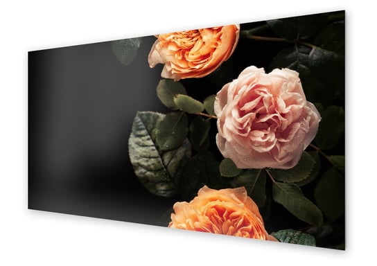 Panel kuchenny HOMEPRINT Trzy kwiaty róży 100x50 cm HOMEPRINT