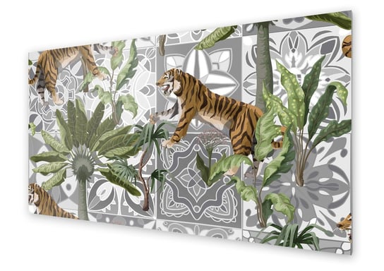 Panel kuchenny HOMEPRINT Tygrysy wśród drzew 120x60 cm HOMEPRINT