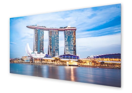 Panel kuchenny HOMEPRINT Widok na hotel w Singapurze 100x50 cm HOMEPRINT