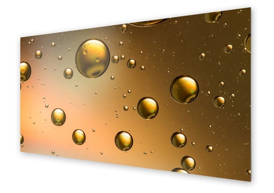 Panel kuchenny HOMEPRINT Złote krople oleju w wodzie 120x60 cm HOMEPRINT