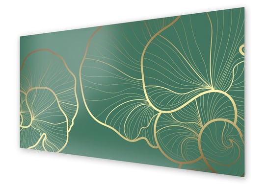 Panel kuchenny HOMEPRINT Złoty wzór w stylu Art Deco 100x50 cm HOMEPRINT