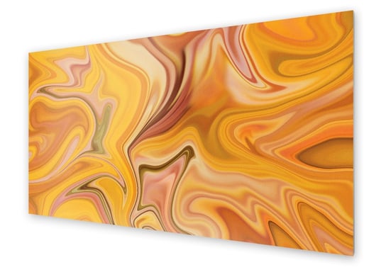 Panel kuchenny HOMEPRINT Żółty płynny marmur 100x50 cm HOMEPRINT