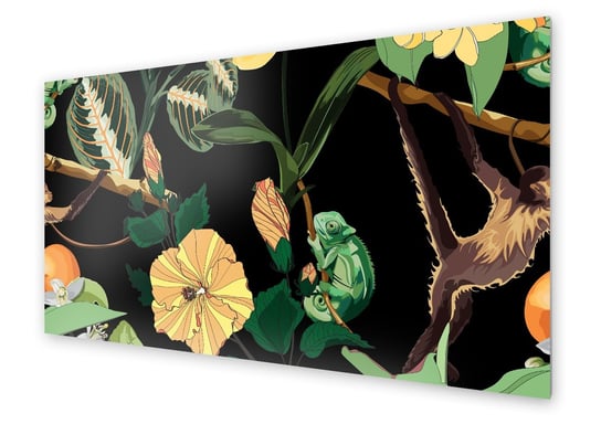 Panel kuchenny HOMEPRINT Zwierzęta tropikalne 120x60 cm HOMEPRINT