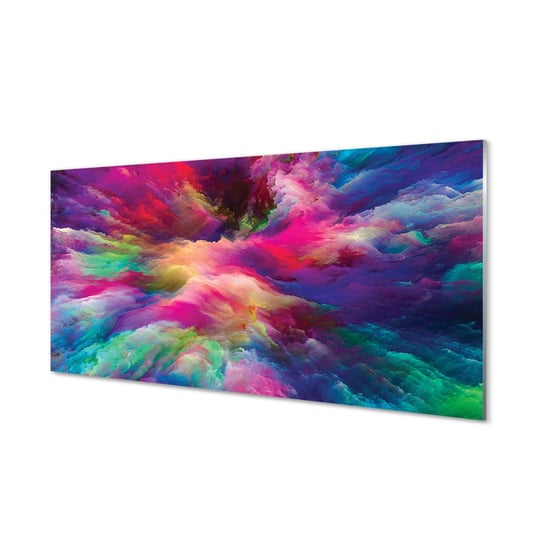 Panel kuchenny + klej Fraktale kolorowe 120x60 cm Tulup