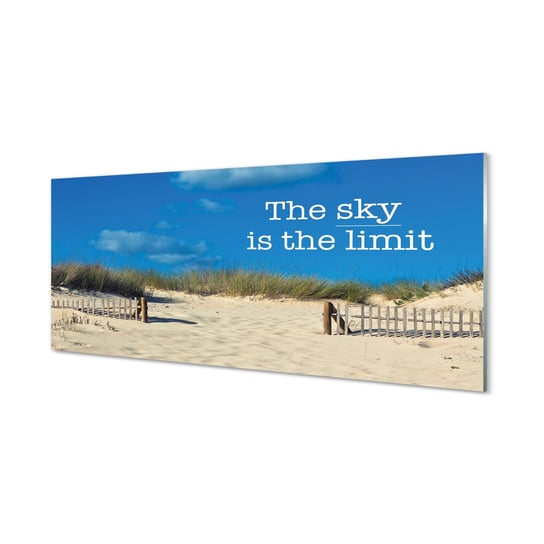 Panel kuchenny + klej Plaża niebo napis 125x50 cm Tulup