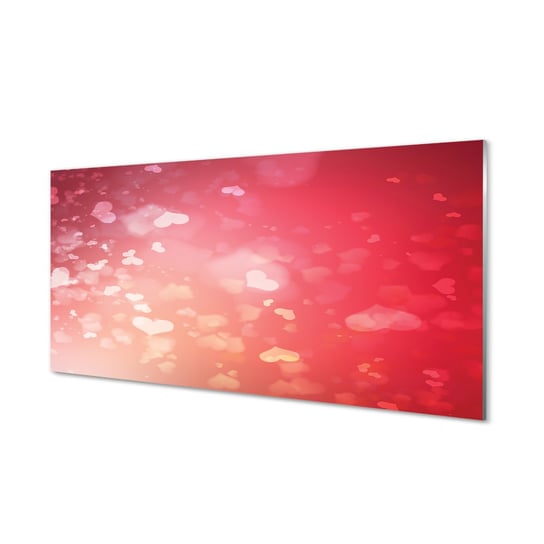 Panel kuchenny Serca czerwone tło 120x60 Tulup