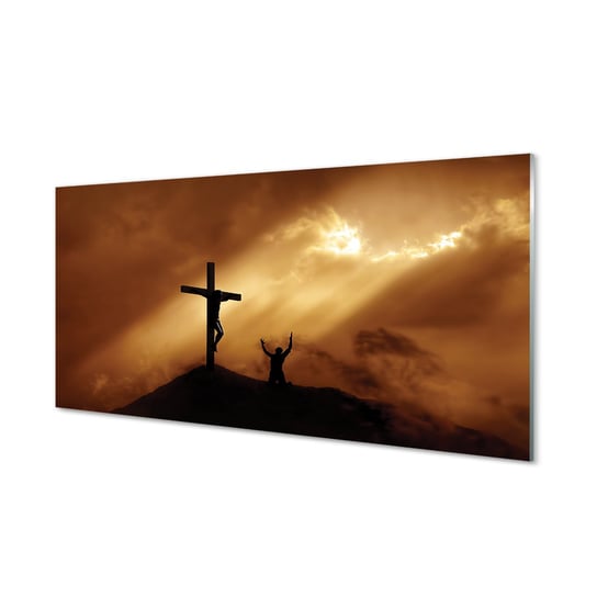 Panel między szafki  Światło Jezus krzyż 120x60 cm Tulup