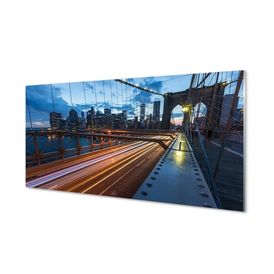 Panel między szafki  Wieżowce most rzeka 120x60 cm Tulup