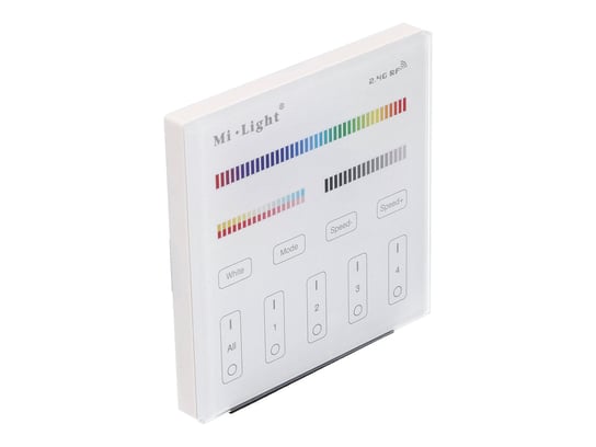 Panel MiLight 4strefy RGB+CCT  w kolorze białym, sterownik model T4 MiBoxer