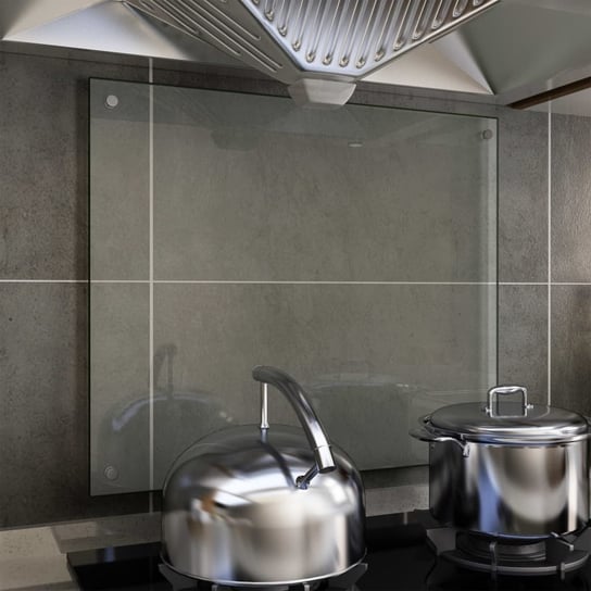 Panel ochronny do kuchni, szkło hartowane, bezbarwny, 70x60 cm vidaXL