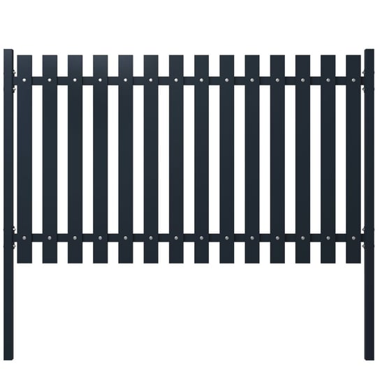 Panel ogrodzeniowy stalowy, 174,5x125cm, antracyto / AAALOE Inna marka