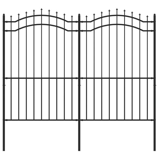 Panel ogrodzeniowy stalowy, 239x222 cm, czarny / AAALOE Inna marka