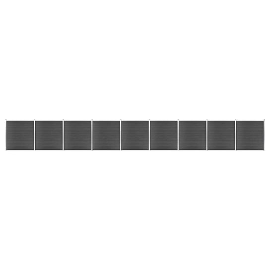 Panel ogrodzeniowy WPC 1564x186cm czarny / AAALOE Inna marka