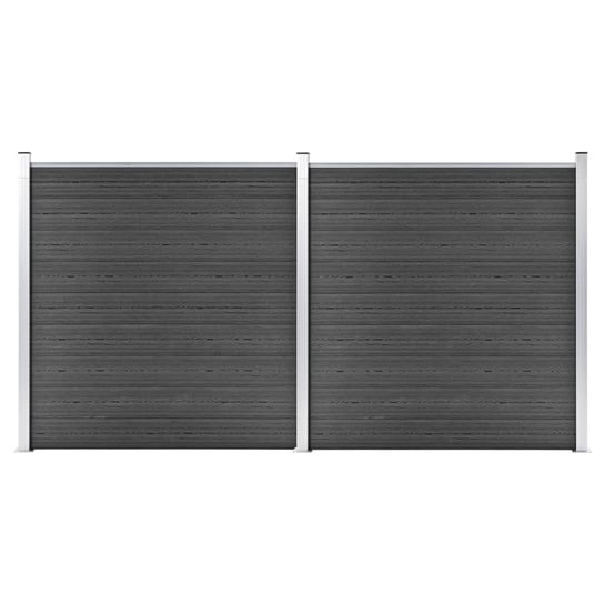Panel ogrodzeniowy WPC 356x186 cm czarny / AAALOE Inna marka