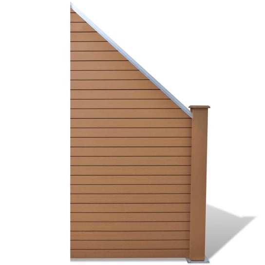 Panel ogrodzeniowy WPC, brązowy, 105 x (105-185) c / AAALOE Inna marka