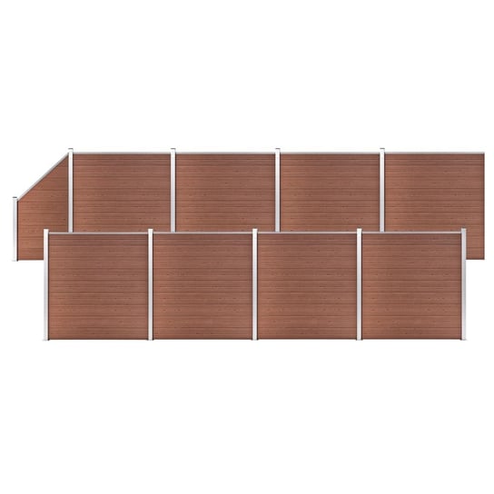 Panel ogrodzeniowy WPC brązowy 1484x186 cm / AAALOE Inna marka