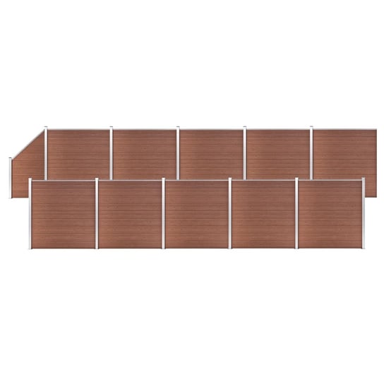 Panel ogrodzeniowy WPC brązowy 183x186 cm + 99 des Zakito Europe