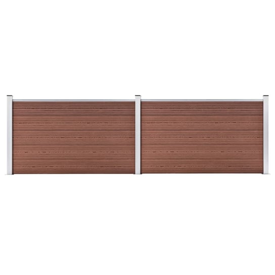 Panel ogrodzeniowy WPC brązowy 353x106cm / AAALOE Inna marka