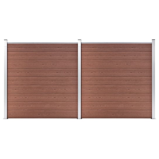 Panel ogrodzeniowy WPC brązowy 356x186cm - 18 dese Zakito Europe