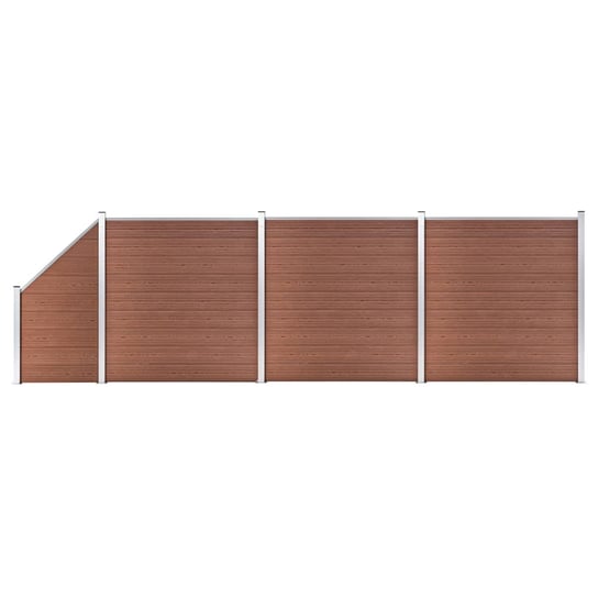 Panel ogrodzeniowy WPC brązowy 619x186 cm Zakito Europe