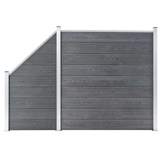 Panel ogrodzeniowy WPC, szary, 273x186cm / AAALOE Inna marka
