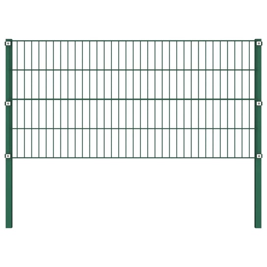 Panel ogrodzeniowy ze słupkami VIDAXL, zielony, 0,8x1,7 m vidaXL