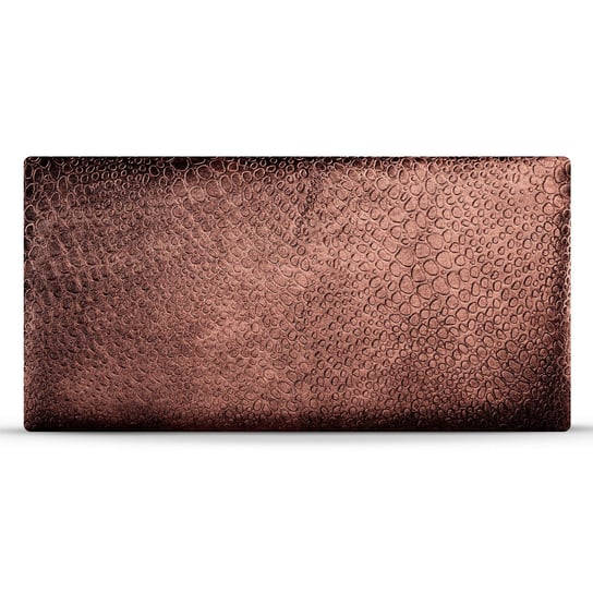 Panel ścienny 30 x 60 cm tapicerowany w kolorze brązowym z teksturą “kropelki” POSTERGALERIA
