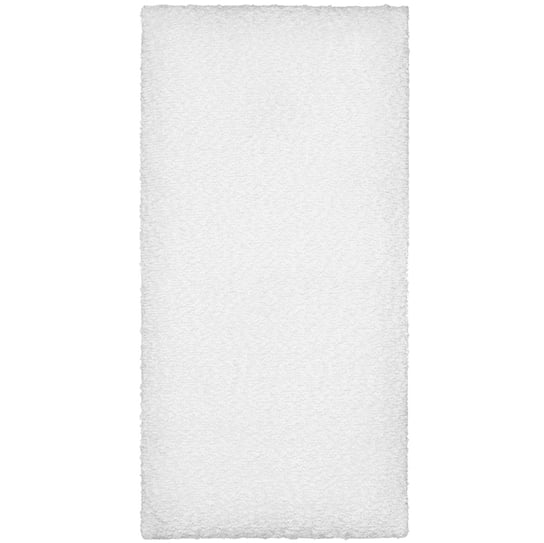 Panel ścienny 30x60 cm tapicerowany 3D - Wezgłowie PREMIUM w kolorze białym z tkaniny szenilowej POSTERGALERIA