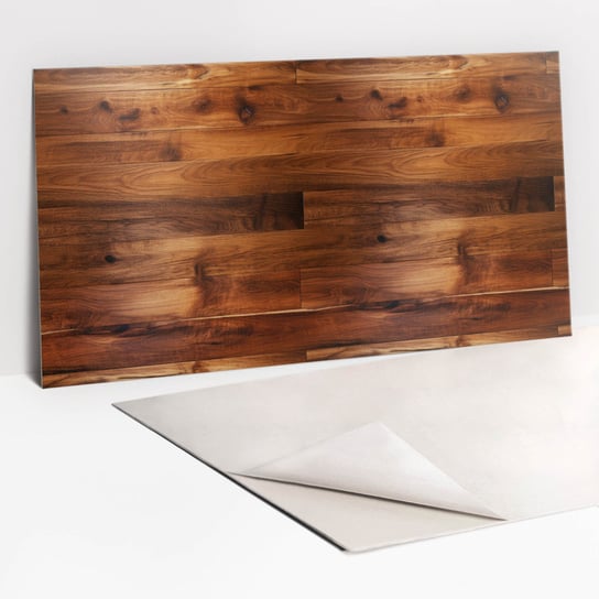 Panel Ścienny Do Kuchni 100x50 cm - Ciemne deski Tulup