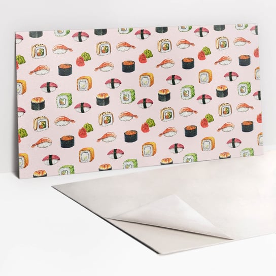 Panel Ścienny Do Kuchni 100x50 cm - Rysunkowe sushi Tulup