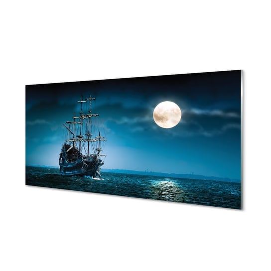 Panel ścienny Morze statek miasto księżyc 120x60 Tulup