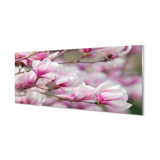 Panel szklany do kuchni +klej Kwiaty drzewa 125x50 cm Tulup