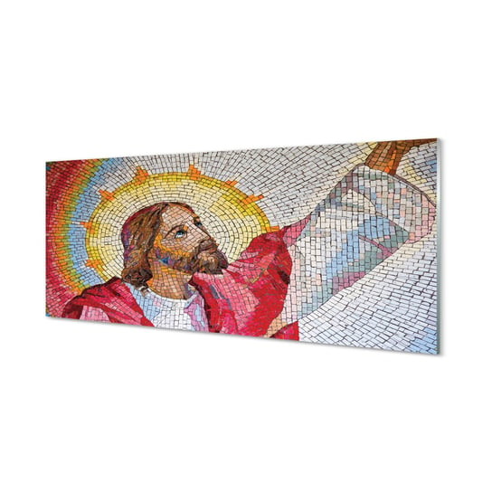 Panel szklany do kuchni +klej Mozaika Jezus 125x50 cm Tulup
