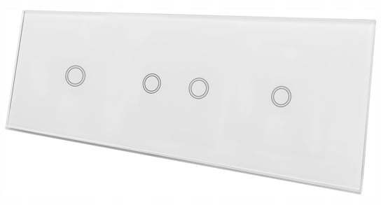 PANEL SZKLANY DOTYKOWY WŁĄCZNIK 1+2+1 BIAŁY Baron