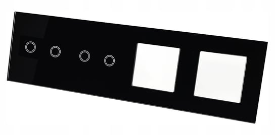 PANEL SZKLANY DOTYKOWY WŁĄCZNIK GNIAZDO 2+2+1G+1G Baron