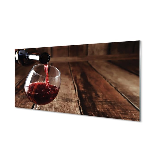 Panel szklany grafika Deski wino kieliszek 120x60 Tulup