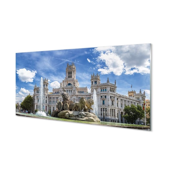 Panel szklany Hiszpania Fontanna Madryt 120x60 cm Tulup