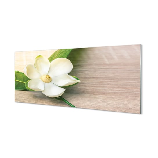 Panel szklany klej Biała magnolia 125x50 cm Tulup