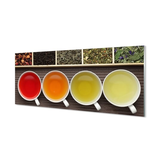 Panel szklany klej Herbaty zioła 125x50 cm Tulup